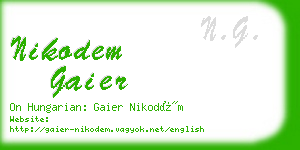 nikodem gaier business card